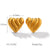 IG Style Heart Geometric Wave Stainless Steel Electroplating Earrings