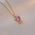 Cute Panda Geometric Titanium Steel 18K Gold Plated Necklaces