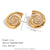 Fashion Stripe Round Geometric Stainless Steel Electroplating Earrings