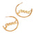 Minimalist Circle Geometric Stainless Steel 18K Gold Plated Earrings