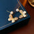 Luxurious Butterfly Geometric Chinese Zodiac Animal Artificial Pearl Zircon Inlay Earrings