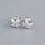 925 Sterling Silver Cute & Edgy Butterfly Bowknot Silver Diamond Inlay Stud Earrings