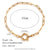 Women Fashion Circle Geometric Stainless Steel 18K Gold Plated Bracelets