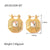 IG Style Square Checkered Irregular Geometric Stainless Steel 18K Gold Plated Earrings