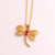 Women Butterfly Zircon Diamond Inlay Necklaces