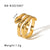 Women IG Style Snake Chinese Zodiac Geometric Animal Stainless Steel Electroplating Rings