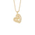 Fashion Heart Copper Diamond Inlay Pendants