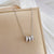 Women Fashion Chamfered Cube Geometric Titanium Steel Electroplating Necklaces