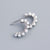 925 Sterling Silver Cute Round Silver Pearl Inlay Stud Earrings