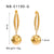 IG Style Ellipse Round Geometric Stainless Steel Electroplating Earrings