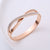 Korean Stripe Stainless Steel Diamond Inlay Bangles