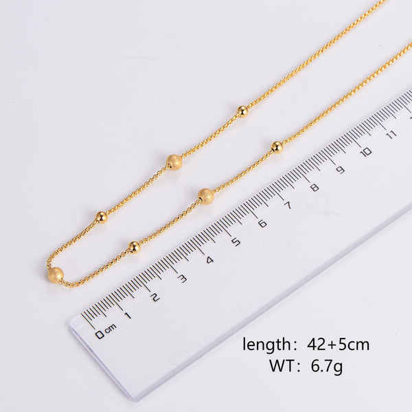 Cute Stripe Stainless Steel Electroplating Necklaces