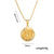 Fashion Zodiac Sign Letter Text Number Titanium Steel 18K Gold Plated Necklaces