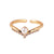 Moderate Luxury Women Crown Heart Mermaid Tail Geometric Copper Diamond Inlay Rings