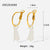 IG Style Circle Geometric Stainless Steel 18K Gold Plated Earrings