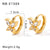 IG Style Irregular Tennis / Diamond Line Geometric Stainless Steel Electroplating Earrings