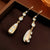 Luxurious Pearl Geometric Alloy Electroplating Earrings