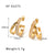 IG Style Circle Heart Tennis / Diamond Line Heart Geometric U-Shape Titanium Steel Electroplating Earrings