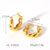 IG Style Twisted Geometric U-Shape Stainless Steel Electroplating Earrings