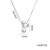 Letter Text Number Titanium Steel 18K Gold Plated Necklaces