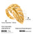 Expressive Leaf Stainless Steel Electroplating Rings