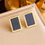 Fashion Square Geometric Stainless Steel Electroplating Earrings