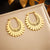 Fashion Circle U-Shape Stainless Steel Electroplating Earrings