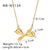 IG Style Bowknot Geometric Stainless Steel Electroplating Necklaces