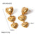 IG Style Heart Stainless Steel 18K Gold Plated Earrings