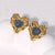 Heart Stainless Steel Electroplating Stud Earrings