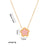 Minimalist Flower Titanium Steel 18K Gold Plated Necklaces