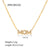 IG Style Letter Geometric Stainless Steel 18K Gold Plated Necklaces