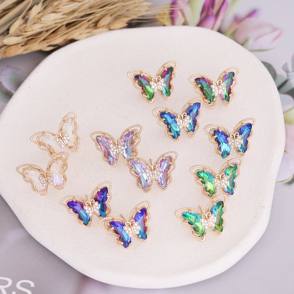 Fashion Butterfly Copper Stud Earrings