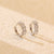 925 Sterling Silver Moderate Luxury Round Geometric Silver Diamond Inlay Earrings