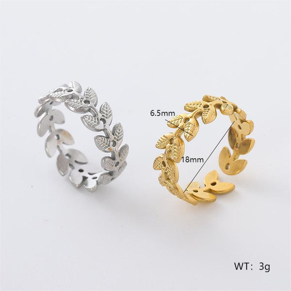 Retro Vintage Women Geometric Geometric Stainless Steel Electroplating Rings