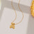 Korean Geometric Titanium Steel 18K Gold Plated Necklaces