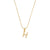 Fashion Letter Number Text Stainless Steel 18K Gold Plated Necklaces