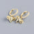 925 Sterling Silver Niche Chinese Zodiac Animal Silver Diamond Inlay Stud Earrings