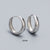 925 Sterling Silver Round Geometric Silver Polishing Stud Earrings