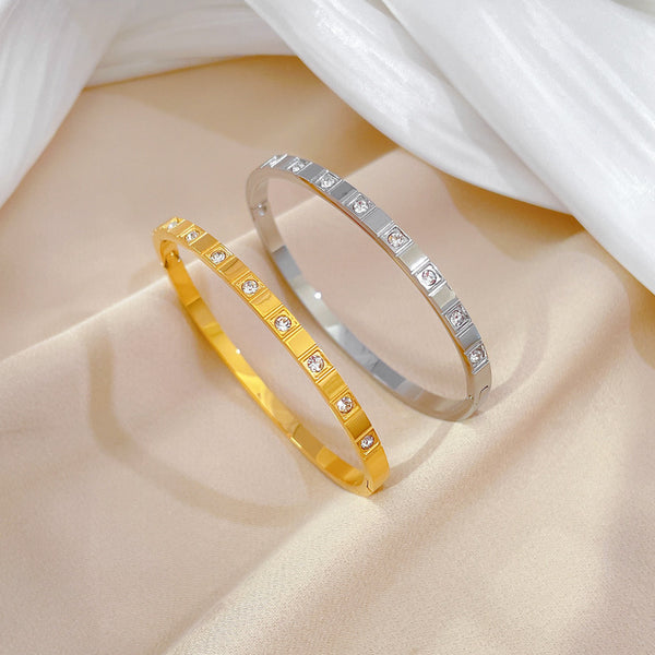 Korean East Asia Symbol Titanium Steel Electroplating Bangles