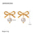 IG Style Bowknot Stainless Steel 18K Gold Plated Earrings