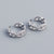 925 Sterling Silver Fashion Silver Diamond Inlay Stud Earrings