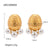 IG Style Pearl Geometric Stainless Steel 18K Gold Plated Earrings