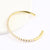 Women Metal Stripe Bohemian Stripe Gold Plating Bangles