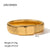 Women IG Style Round Geometric Stainless Steel 18K Gold Plated Bracelets