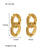 IG Style Irregular Chain Geometric U-Shape Stainless Steel Electroplating Earrings