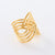 Retro Vintage Women Retro Vintage Geometric Stainless Steel Electroplating Rings