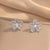 Moderate Luxury Flower Copper Diamond Inlay Stud Earrings