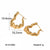 IG Style Peach Heart Geometric Stainless Steel Electroplating Earrings