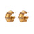 Fashion Round Geometric Stainless Steel 18K Gold Plated Stud Earrings